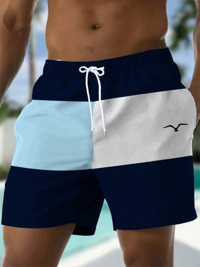 Printed Drawstring Waist Pants- Shorts
