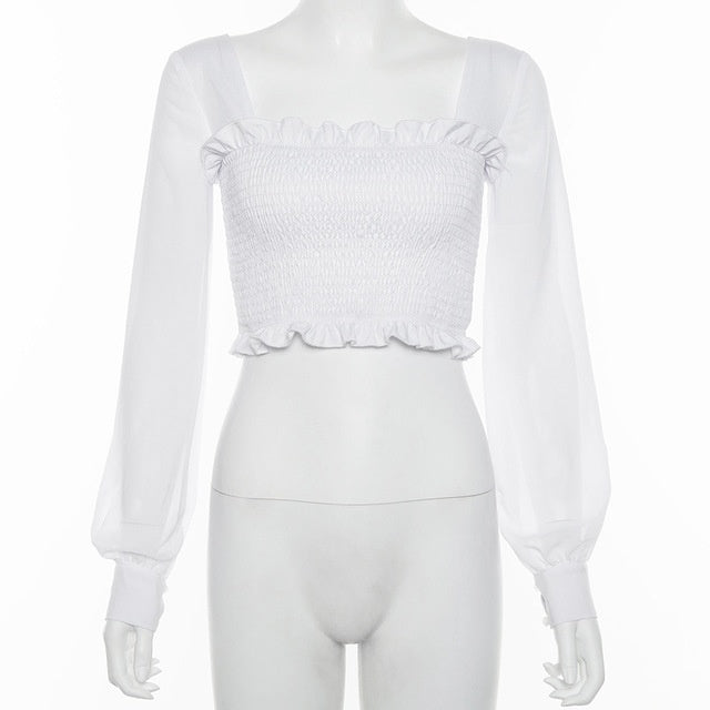 Ruffle Style Crop-Top
