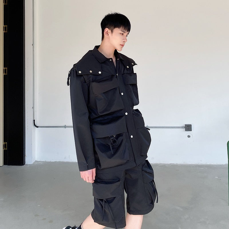 Tactical Function Multi-Pocket Jacket Coat