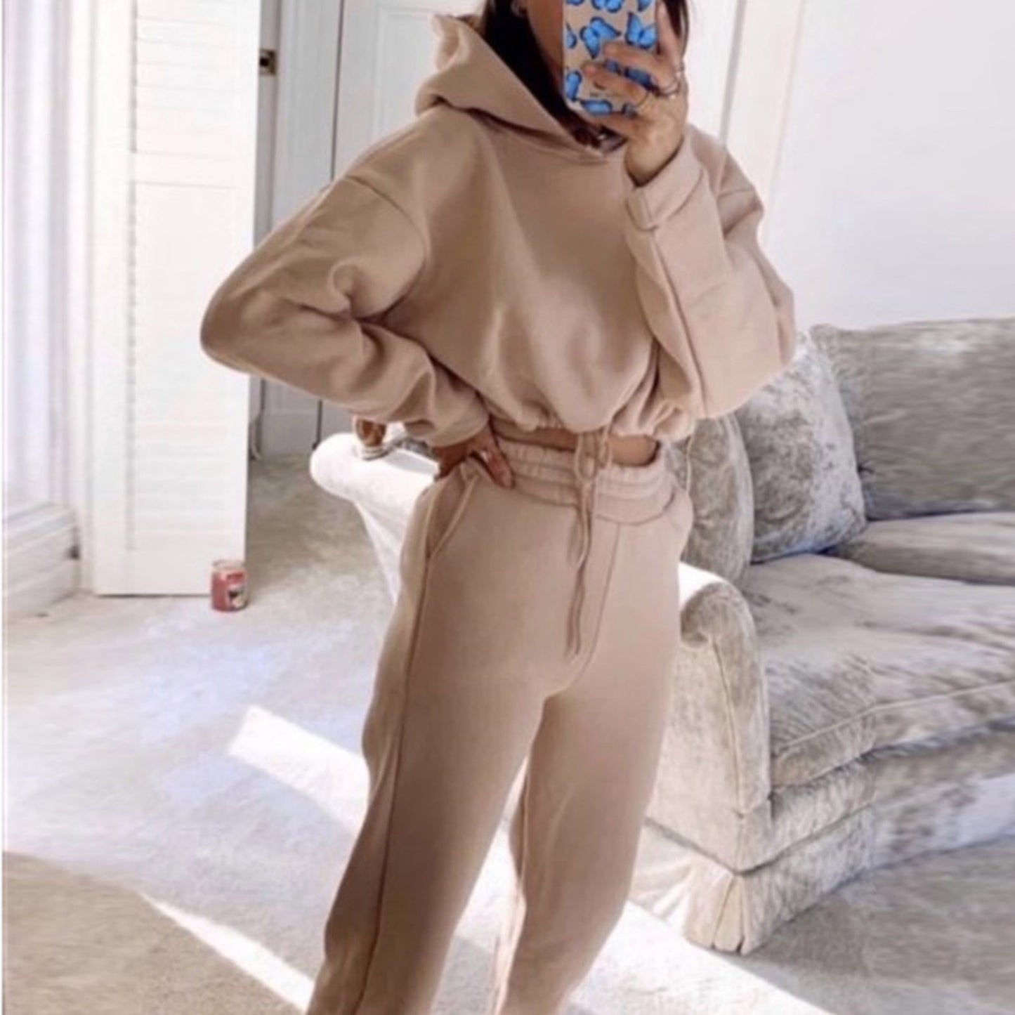 Casual Hoodie And Pants Jogger Set