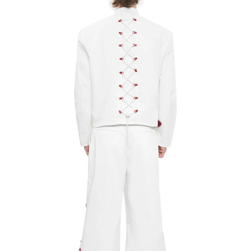 Rope Design Casual Pants & Coat Set