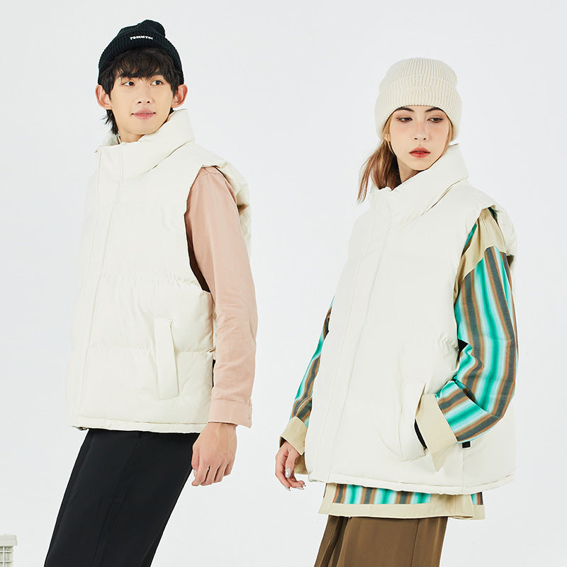 Couple Sleeveless Cotton-Padded Jacket Vest