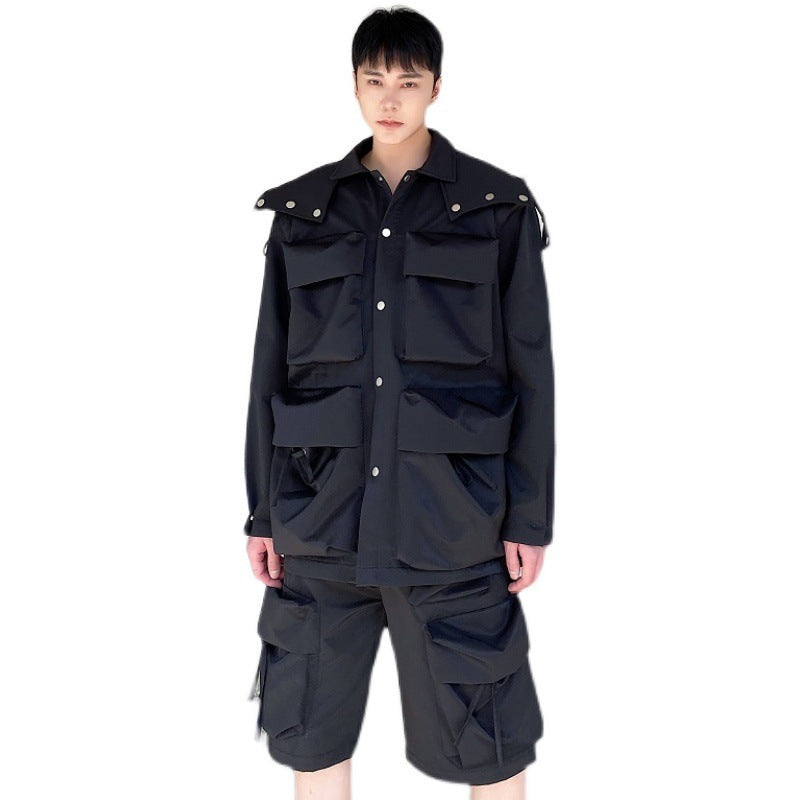 Tactical Function Multi-Pocket Jacket Coat