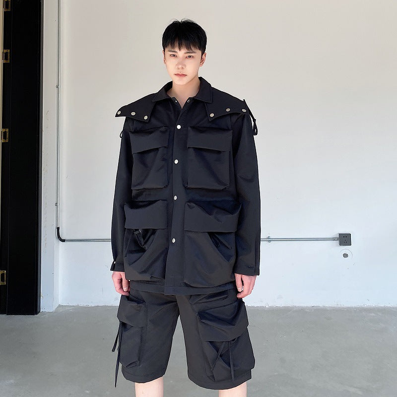 Tactical Function Multi-Pocket Jacket Coat