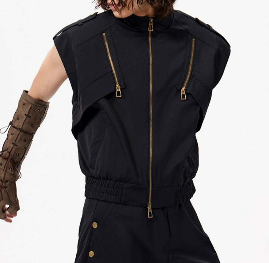 Retro Mechanical Style Waistcoat Jacket