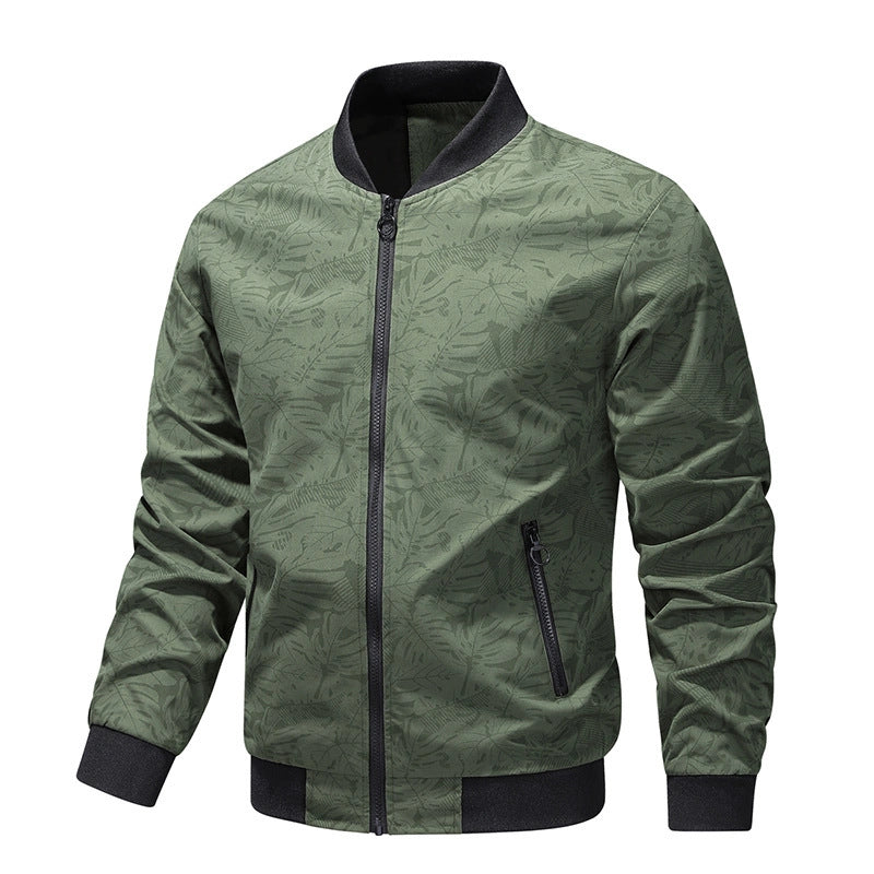 Men's Simple Youth Zipper Coat
