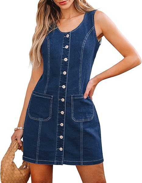 Sleeveless Mid-Length Waist Dress
