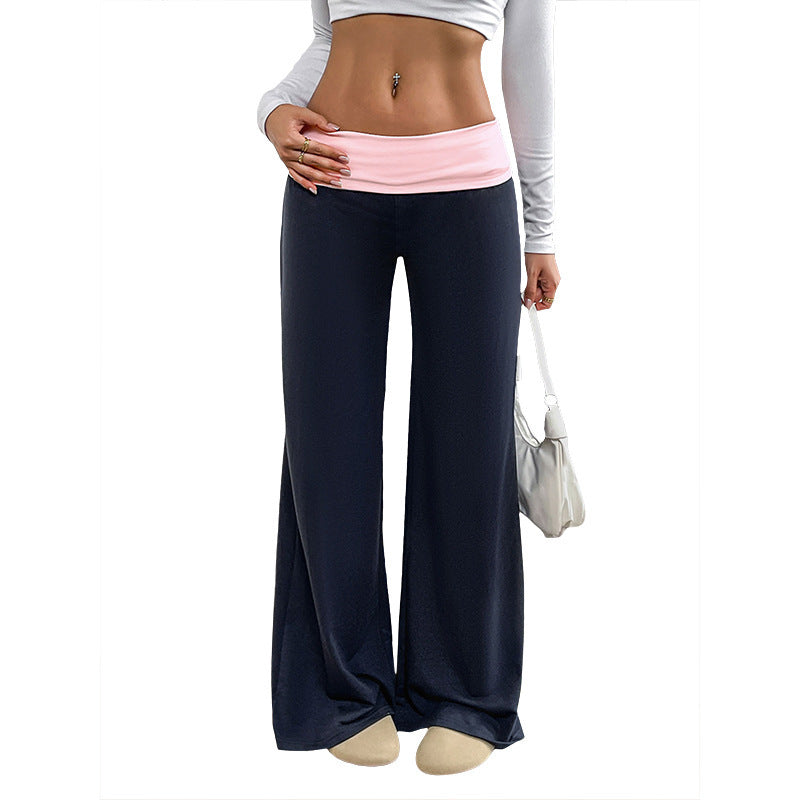 Low Waist Casual Wide-Leg Pants