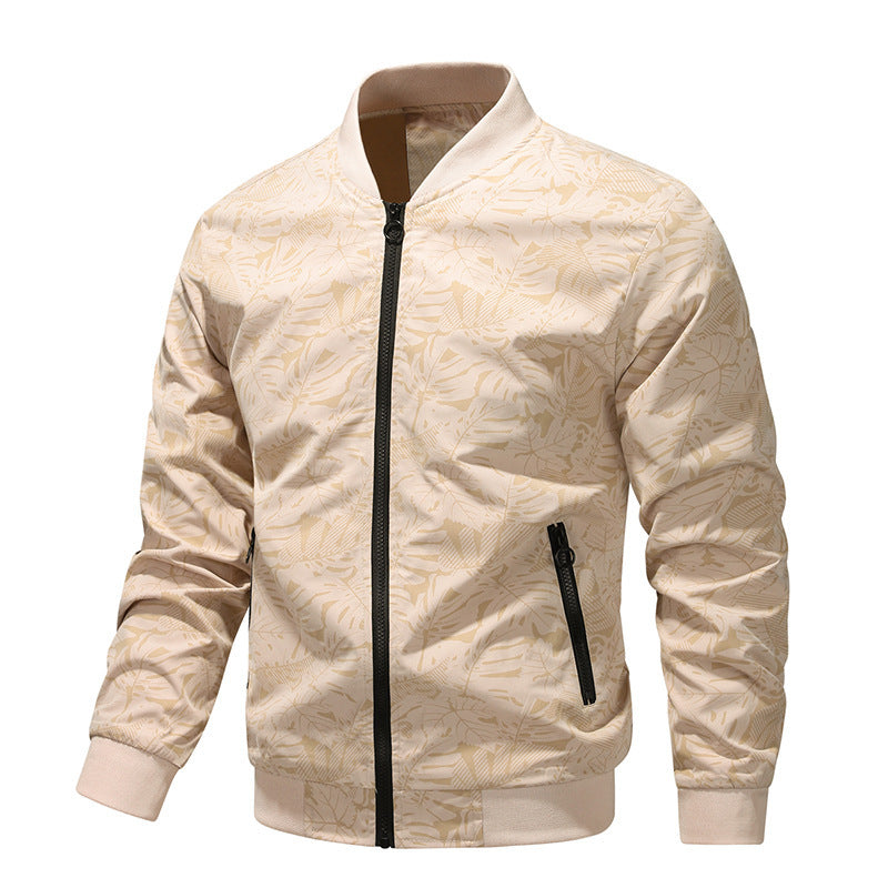 Men's Simple Youth Zipper Coat