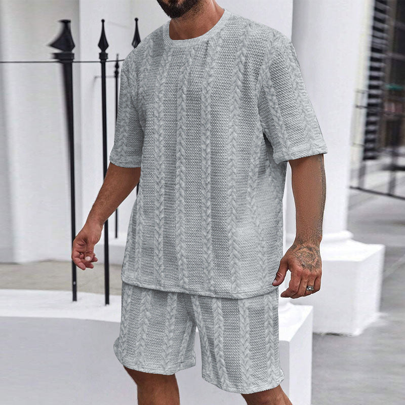 Wheat Grain Tassel Type Two-Piece Knitting Suit Set