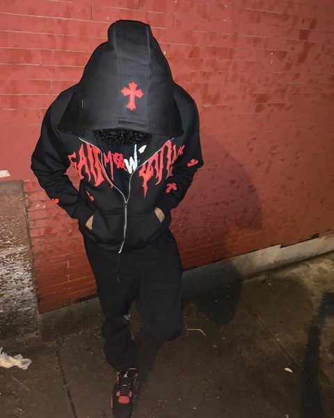Men's Harajuku Zipper-Sweater