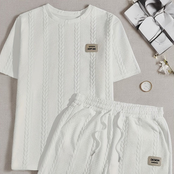 Wheat Grain Tassel Type Two-Piece Knitting Suit Set