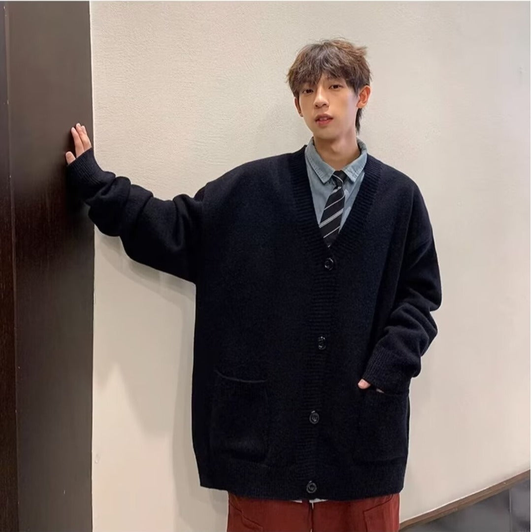 Japanese Lazy Style Loose-fitting Versatile Sweater Coat