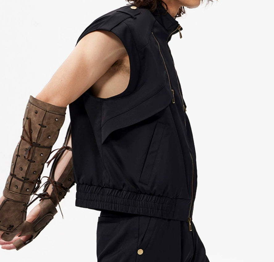 Retro Mechanical Style Waistcoat Jacket