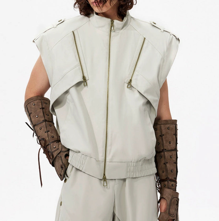 Retro Mechanical Style Waistcoat Jacket