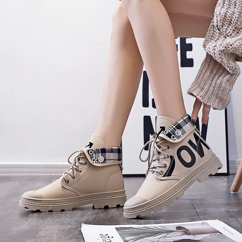 High-Top Canvas Short Boots