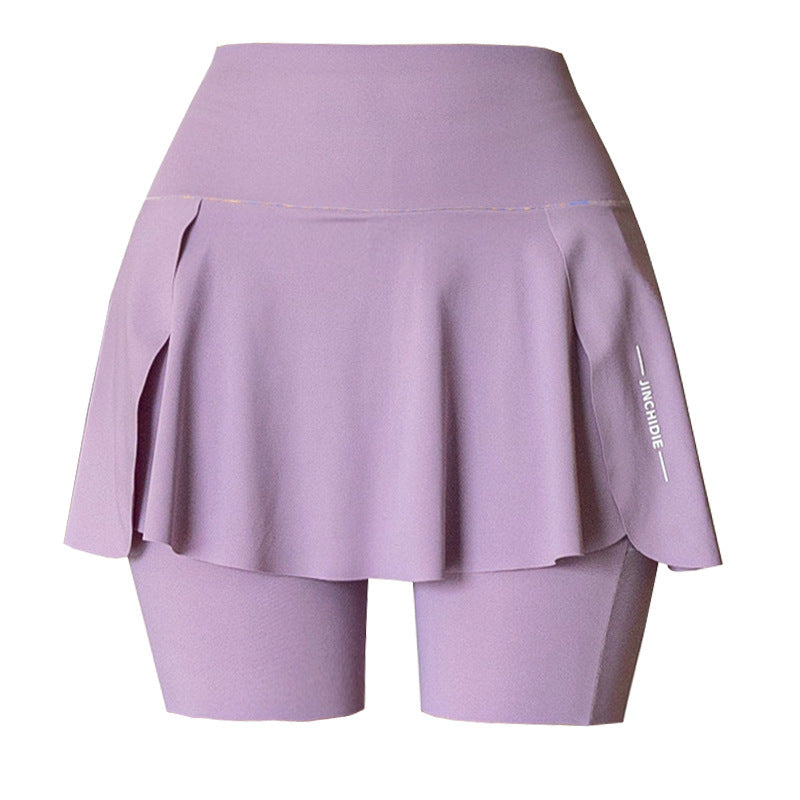 False-Two Piece Skirted Yoga Pants Set