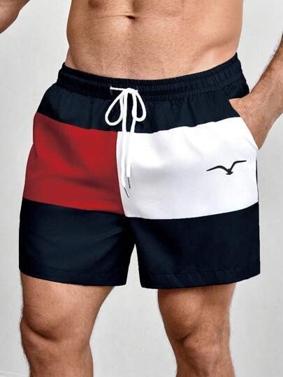 Printed Drawstring Waist Pants- Shorts