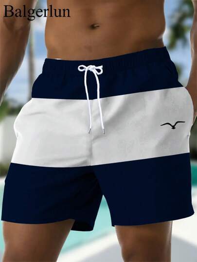 Printed Drawstring Waist Pants- Shorts