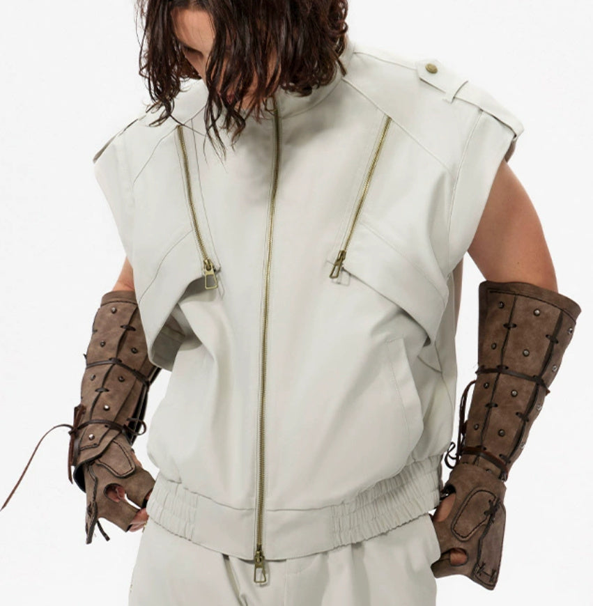 Retro Mechanical Style Waistcoat Jacket