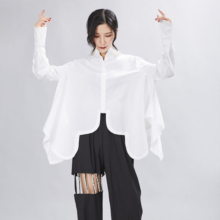 Spring Irregular Loose Long Sleeve Shirt