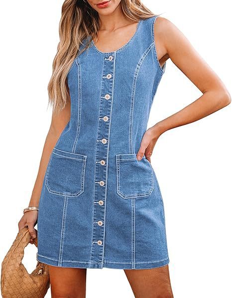 Sleeveless Mid-Length Waist Dress