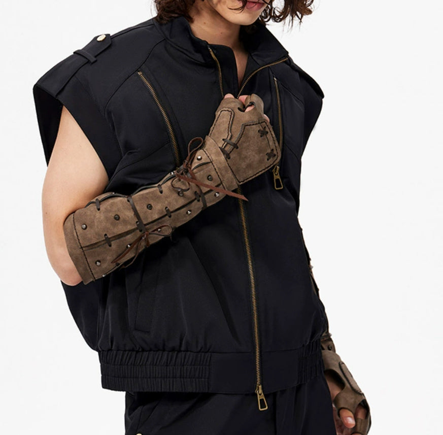Retro Mechanical Style Waistcoat Jacket