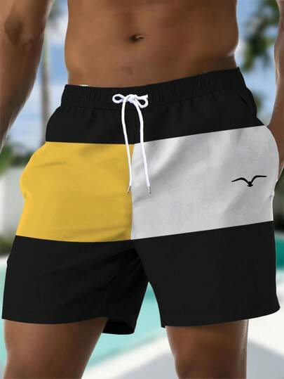Printed Drawstring Waist Pants- Shorts