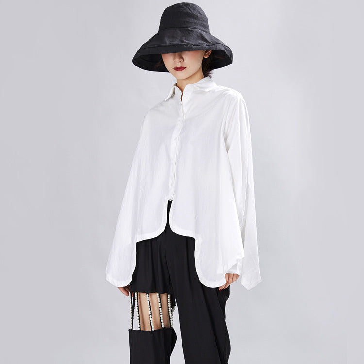 Spring Irregular Loose Long Sleeve Shirt