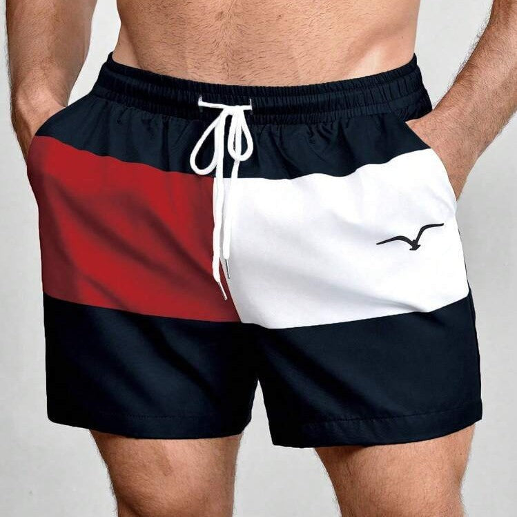 Printed Drawstring Waist Pants- Shorts