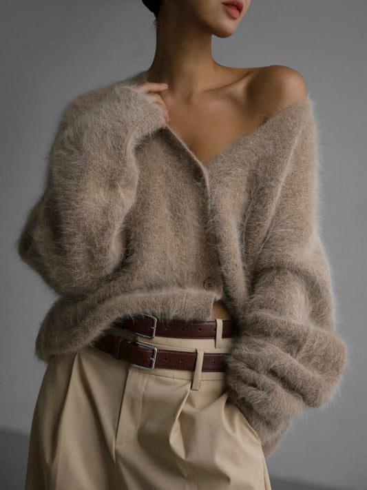 V-neck Knitted Cardigan