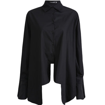 Spring Irregular Loose Long Sleeve Shirt