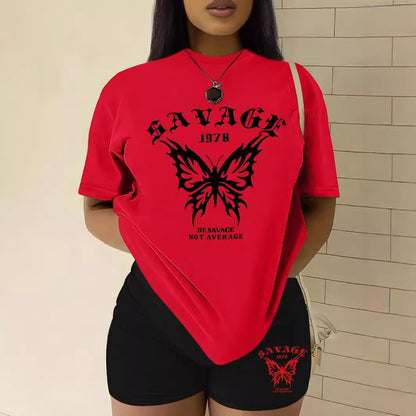 Savage Butterfly Graphic T-Shirts