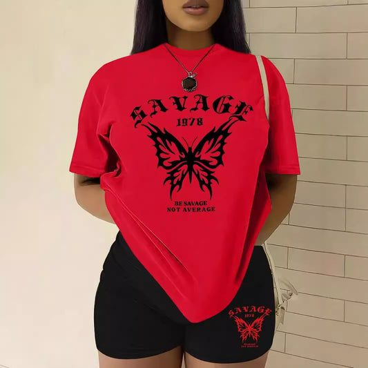 Savage Butterfly Graphic T-Shirts