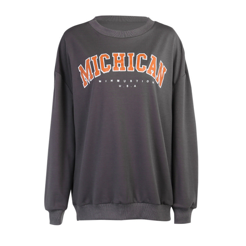 "Michigan" Round-Neck Sweatshirt