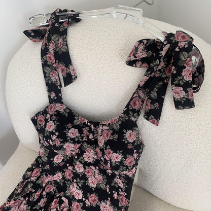 Floral Bow Sling Dress