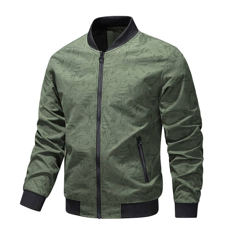 Men's Simple Youth Zipper Coat