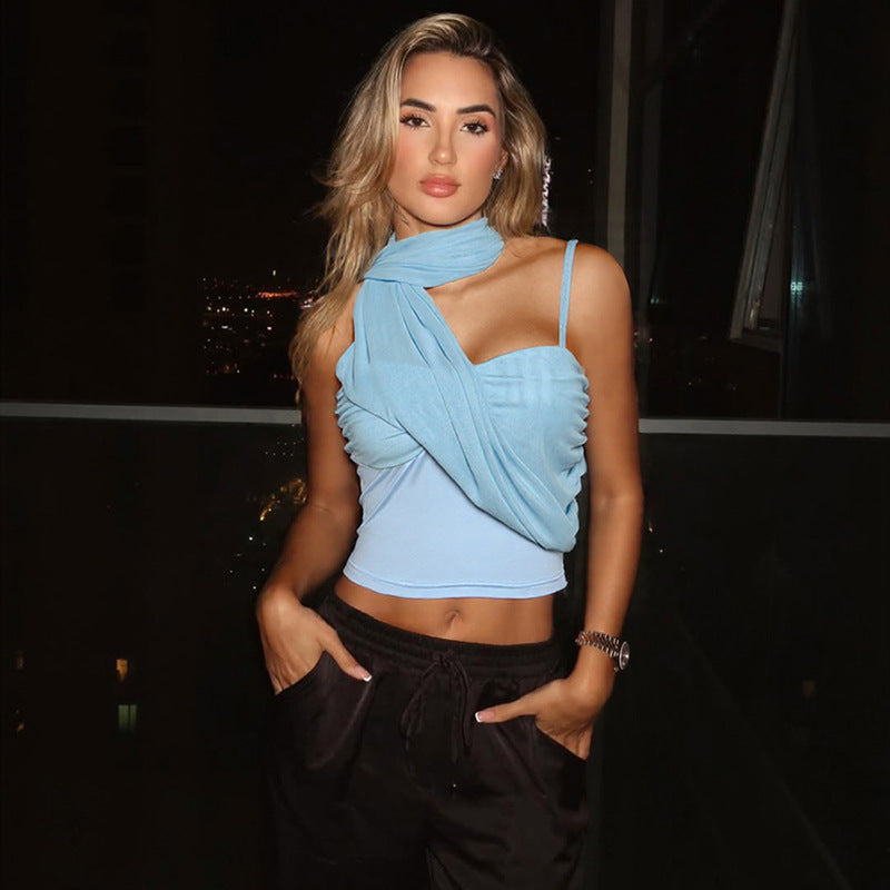 Single-Shoulder Slim Top