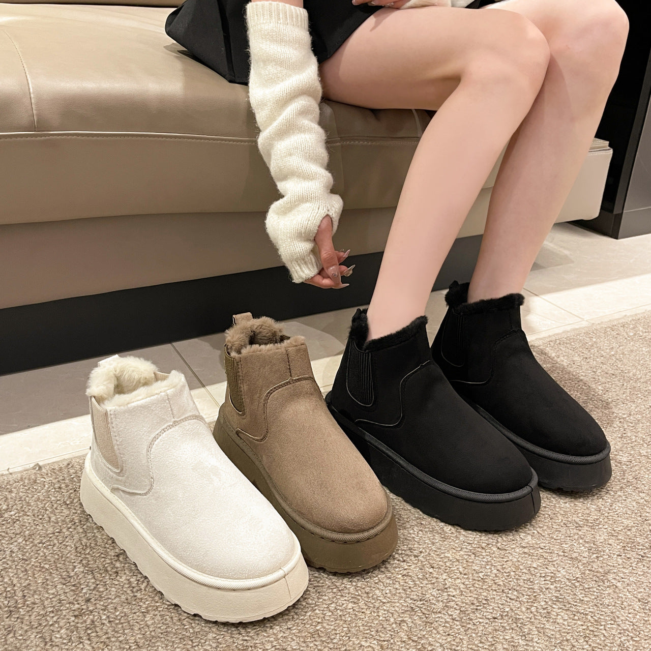 Fleece Thick Snow Boots
