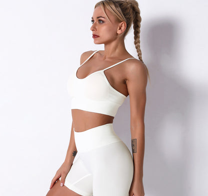 Nylon Yoga Pants Short Set