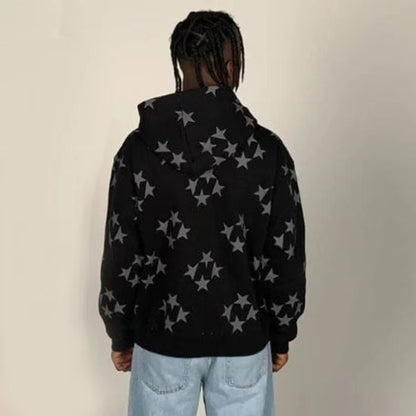 Stars Zip-Up Cardigan Jacket