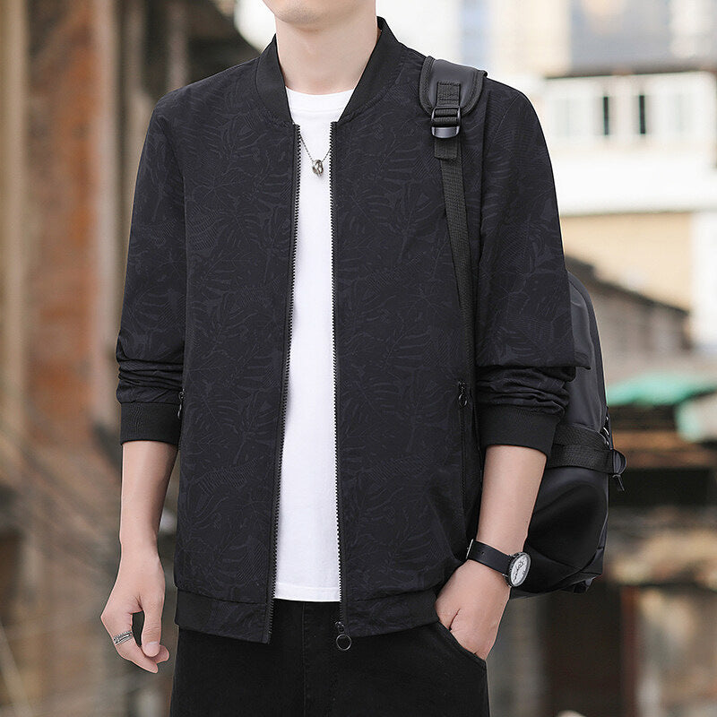 Men's Simple Youth Zipper Coat