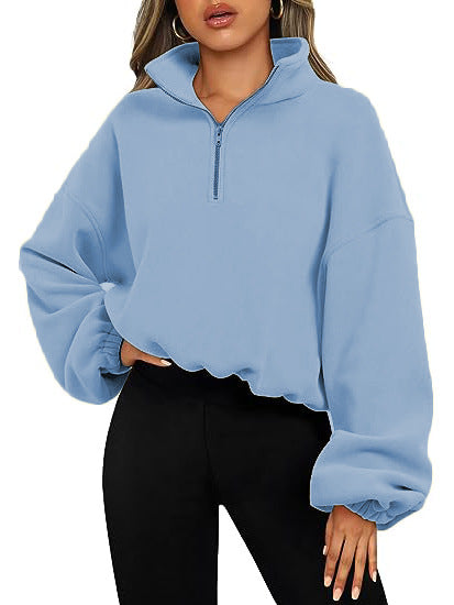 Half-Zipped Drawstring Pullover