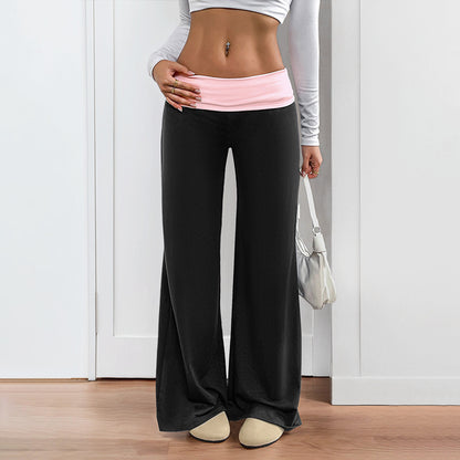Low Waist Casual Wide-Leg Pants