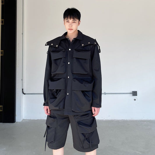 Tactical Function Multi-Pocket Jacket Coat