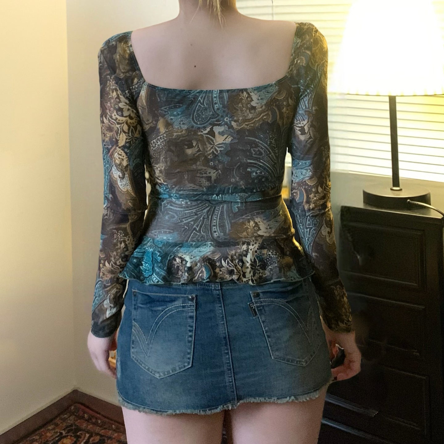 Vintage Printed Small Sling Top