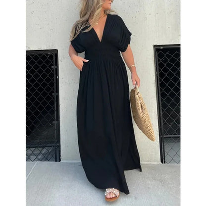 Stunning V-Neck Long Dress