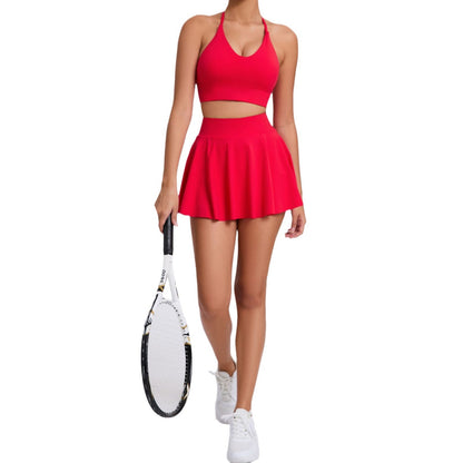 Casual Bra & Skirt Breathable Tennis Two-Piece Set