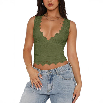 Lace Style Edge T-Shirt
