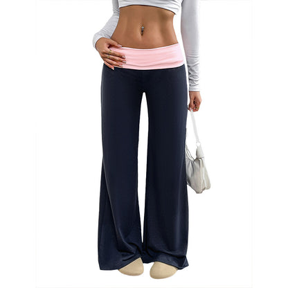 Low Waist Casual Wide-Leg Pants